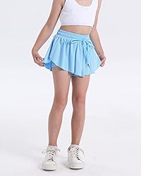 KEREDA Girls Flowy Shorts,Butterfly Shorts for Teen