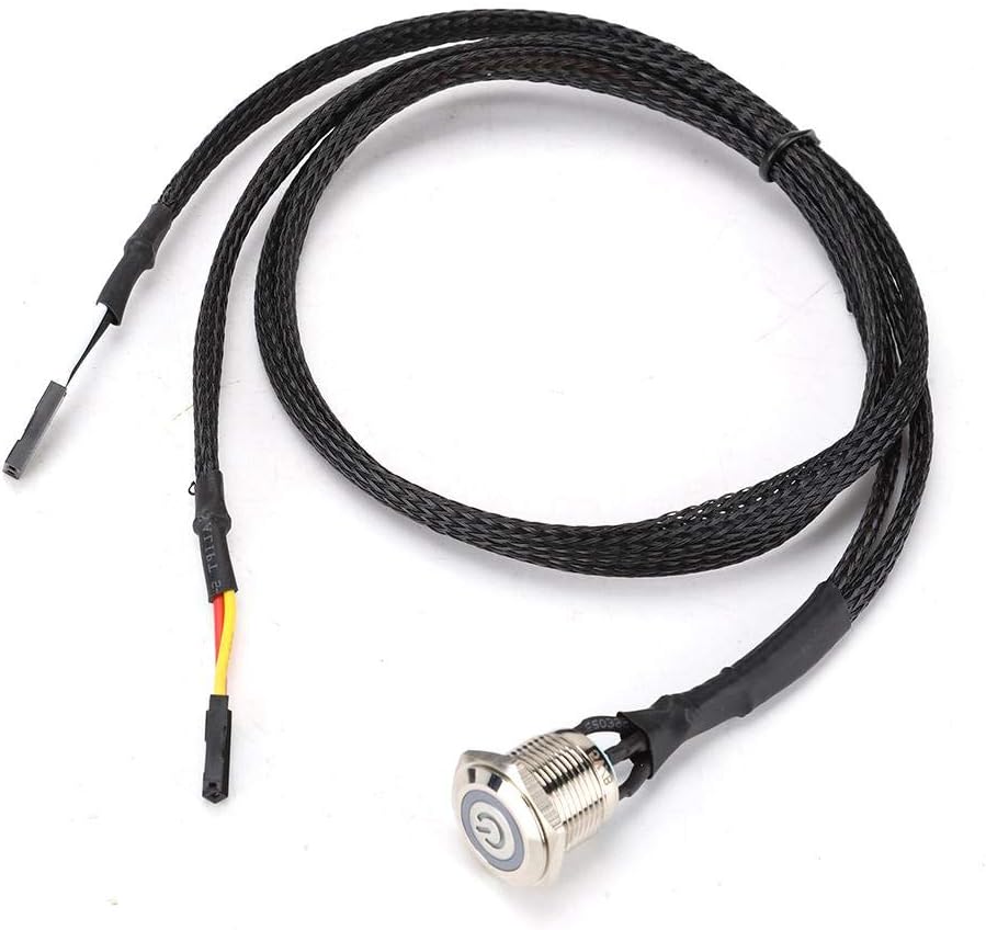 ASHATA Computer Power Button Cable, PC Power Reset Switch LED Cable Wire Kit Assemble for Computer(Blue) - Image 4