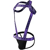 Mens Harness Sport Shoulder Strap with Jock Strap Fitness One-piecs Harness with Jockstrap Bodysuit