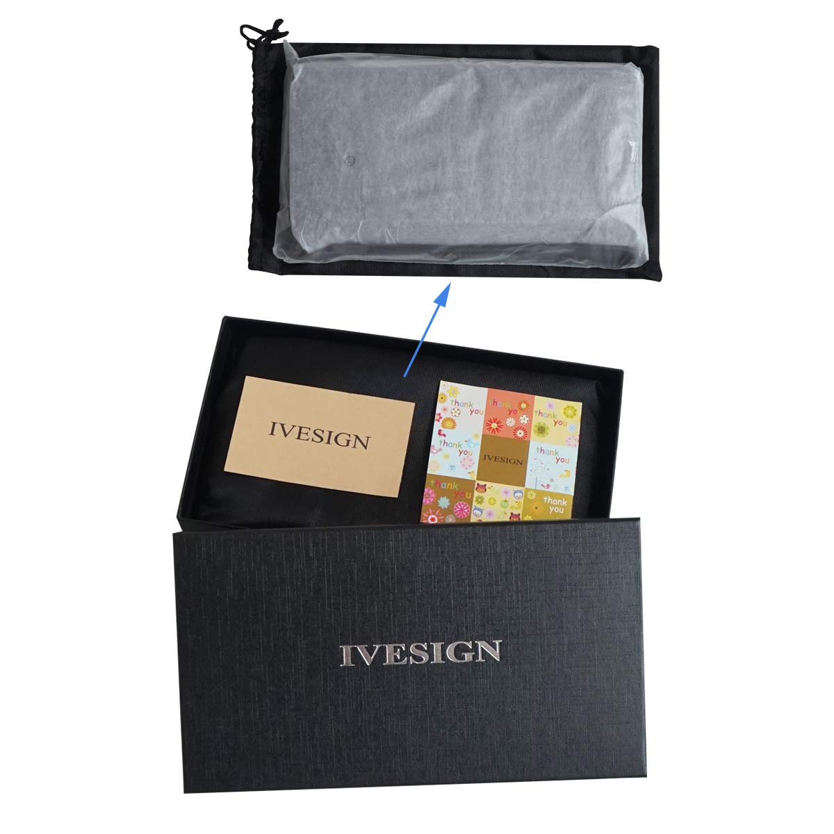 IVESIGN Women\'s Wax Genuine Leather Wallet RFID Blocking Credit Card Holder Organizer Purse With Wristlet (Coffee)