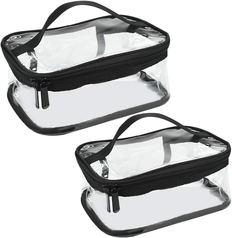 IGRMVIN Toiletry Bags,Transparent Cosmetic Bag,2pcs Makeup Bags Cases