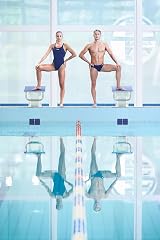 ARENA Solid Challenge Team One Piece Women’s Swimsuit Navy White view 9