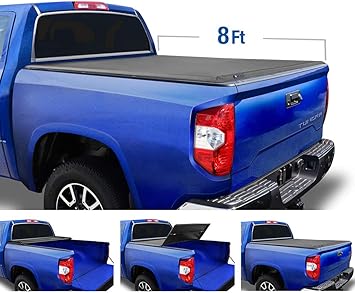 Amazon Com Tyger Auto T3 Soft Tri Fold Truck Bed Tonneau Cover For 2007 2013 Toyota Tundra Fleetside 8 Bed Tg Bc3t1034 Automotive