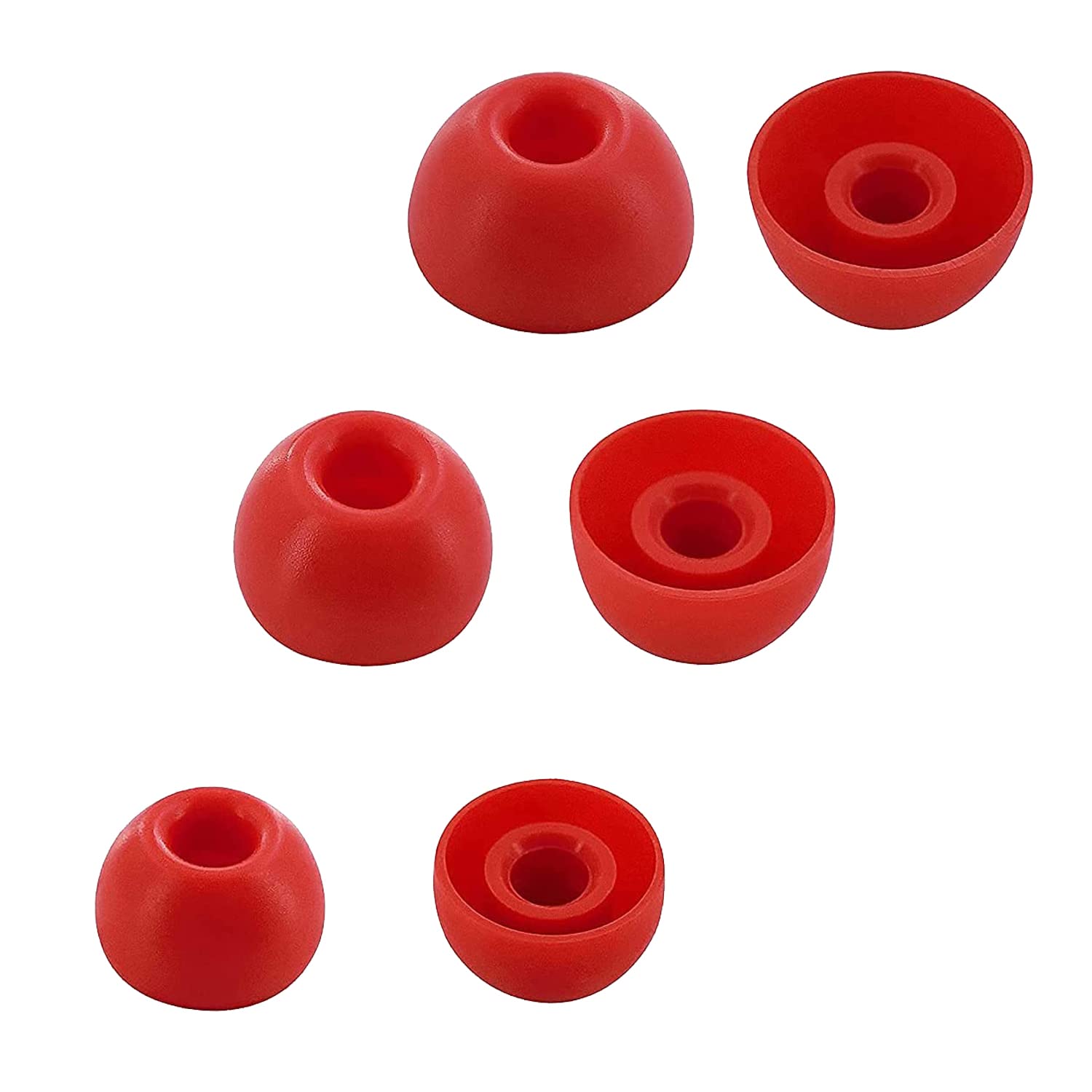 Aiivioll Replacement Earplugs 6 Pieces of Silicone Eartips Earplugs is Compatible with Beats Fit Pro/Studio Buds Earphones (Red)