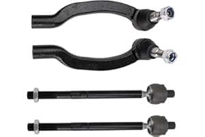 TRQ Front Inner and Outer Tie Rod Set 4 Piece Compatible with 2014-2021 Ram ProMaster 1500 14-21 ProMaster 2500 14-21 ProMaster 3500