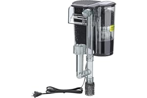 hygger Hang On Back Aquarium Filter, Small Fish Tank Filter Waterfall Filtration System, Adjustable Water Flow with Surface S