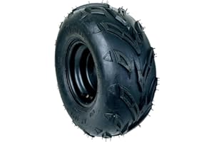 RedCap 7" ATV Quad Buggy Rim And Tire Assembly Right Wheel 3 Bolt Taotao Kandi Redcat Sunl Kazuma 70cc 110cc 125cc 16x8-7 Tir
