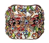 Crystal Flower Hair Holder Barrette YY86900-5autumn glory