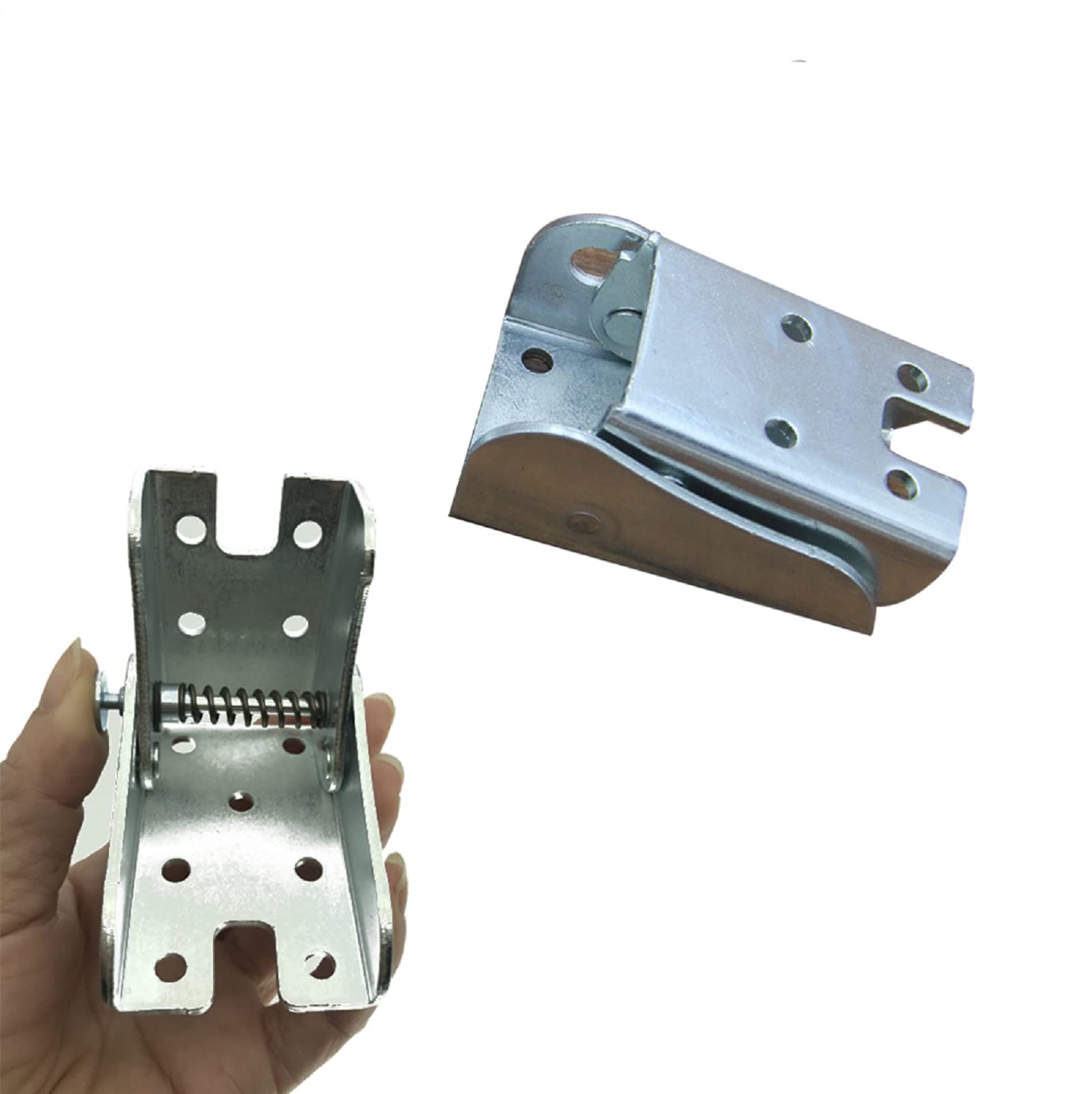 90 deg self Locking Folding Hinge Folding Leg Support Bracket 90° Locking Suitable for Folding workbenches and Kitchen Folding Tables (2 Silver)