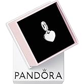 PANDORA Moments Engravable Heart Tag Dangle Charm - Sterling Silver with Cubic Zirconia - Jewelry for Women - Includes Gift Box