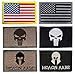 Military Tactical Patch, Antrix 6 Pack American USA Flag Punisher Molon Labe Symbol Embroidered Tactical Morale Tags Military Patches