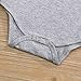 Mini honey 2Pcs Infant Twins Baby Boys Girls Short Sleeve Letter Print Romper Bodysuit Summer Outfit Clothes (0-3 Months, Gray)