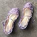 O&N Princess Girls Queen Dress Up Cosplay Jelly Shoes for Kids Toddler Dance Party Sandals Mary Janes Purple 8 M US Toddler