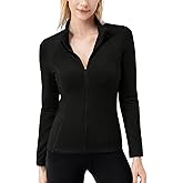 Witkey Women's Lightweight Fleece Lined Athletic Jacket, Soft Thermal Running Workout Zip Up Tops for Cold Weather