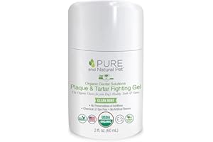 Pure and Natural Pet Organic Dental Solutions USDA Certified Organic Plaque & Tartar Fighting Gel (Clean Mint) 2 oz.