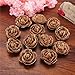 DECORA 12 Pieces Handmade Burlap Rose Flowers for Wedding Decoration DIY Craft Making