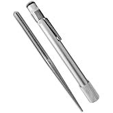 Wamery Serrated Knife Sharpener, Retractable Diamond Rod Pocket (Silver) | For Serrated &amp; Straight Blades, Multifunctional Tool for Outdoor Kitchen, Fishing &amp; Hunting (Silver), Compact &amp; Portable