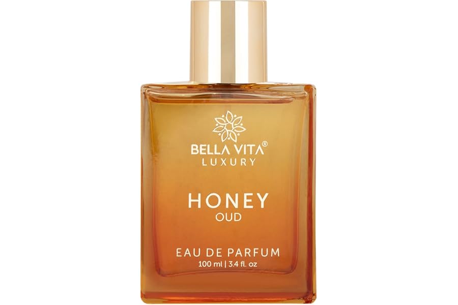 BellaVita Luxury Honey Oud Eau de Parfum (3.4 fl. oz.) | Patchouli, Vanilla, Bergamot, Floral & Spicy + Made with Clean & Vegan Essentials Oils + Cruelty Free | Long-Lasting Unisex Fragrance