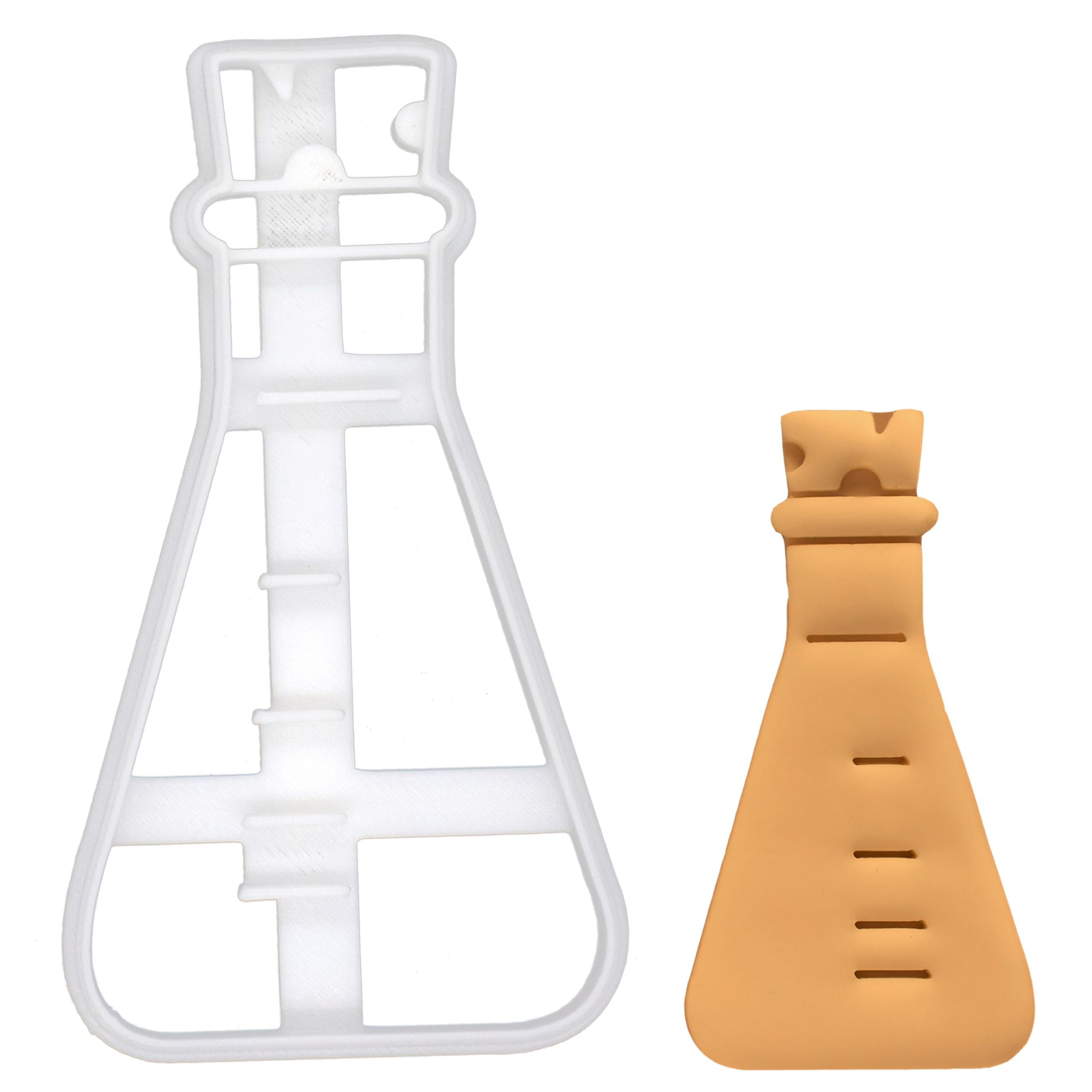 BAKERLOGY Conical Flask Cookie Cutter - Detailed Biscuit Cutter Design for Baking and Crafts, Ideal on Fondant, Dough, Clay