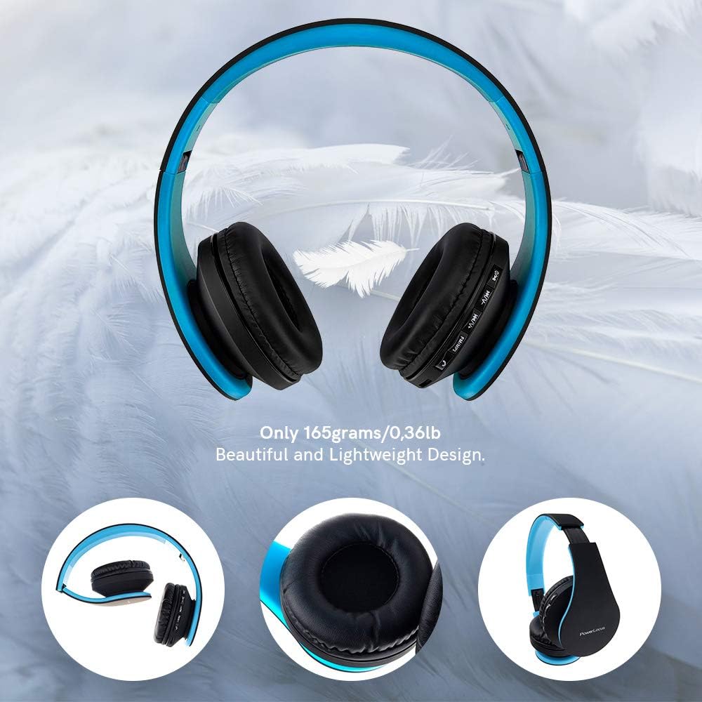 PowerLocus Wireless Bluetooth Over-Ear Stereo Foldable Headphones - Image 3