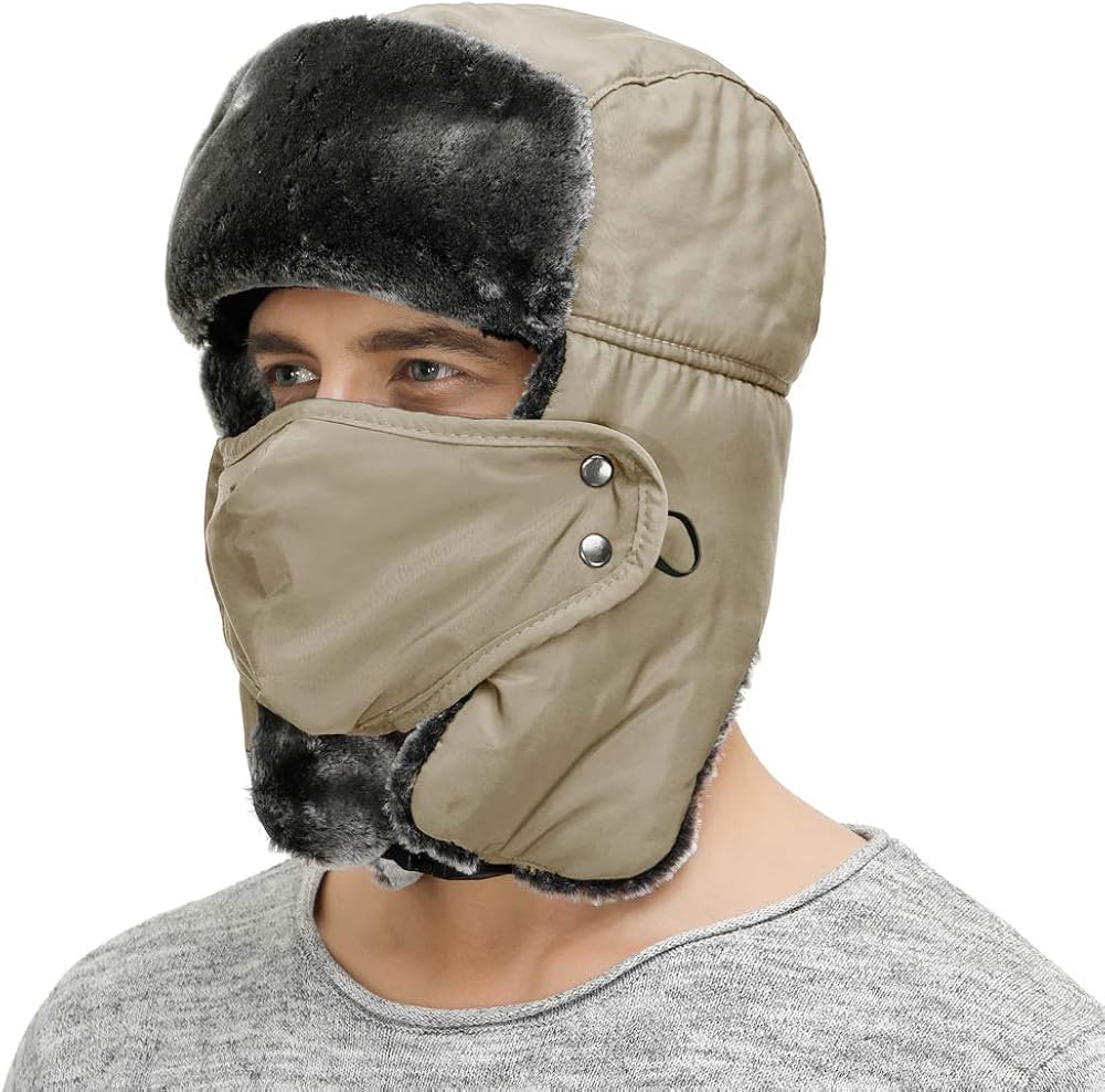 Amazon.com: Trapper Hat Winter Hats for Men Trooper Hunting Ski ...