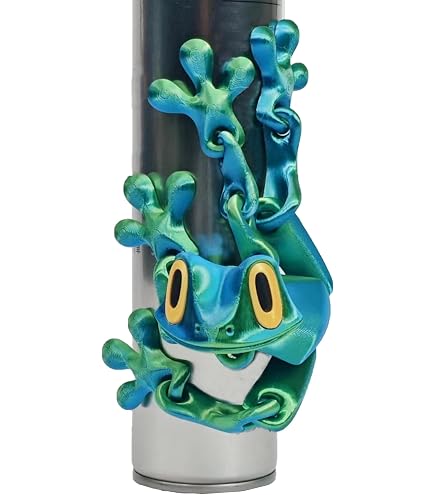 Aimant Réfrigérateur Grenouille Articulée Imprimée 3D – Articulations Mobiles, Magnétique Puissant, Décoration Originale | Pour Frigo, Porte, Bureau