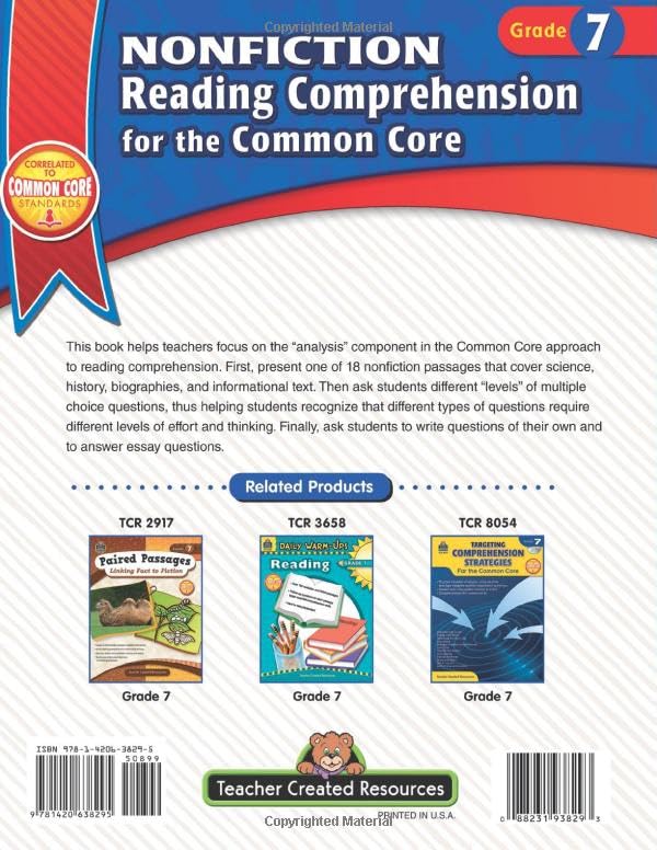 Mua Teacher Created Resources Nonfiction Reading Comprehension for the ...