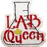Lab Queen Laboratory Embroidered Iron On Patch Science Gifts