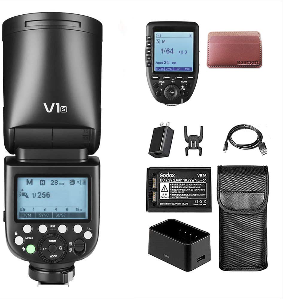 Godox V1-S Flash for Sony Camera TTL Speedlight and Xpro-S Wireless Trigger, 2.4G Wireless system and Full TTL Function, Compatible with Sony Cameras