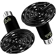 150W 2PACK Ceramic Heat Lamp Bulb, Infrared Reptile Heat Emitter Bulbs Heater Lamp for Pet Brooder Coop Chicken Lizard Bearde