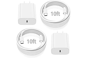 SUNRSON 10FT iPad Charger Cord, 20W USB C Fast Charger with Long Charging Cable for iPad Pro 12.9 6th/5th/4th/3rd, 11 inch 4th/3rd/2nd/1st, iPad 10th Generation, iPad Air 5th/4th Generation, iPad Mini 6