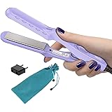 Milantia Mini Hair Straightener, 3/4 Inch Travel Mini Flat Iron for Short Hair and Bangs, Dual Voltage Ceramic Mini Hair Curl