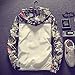 Banana Bucket Floral Bomber Jacket Men Hip Hop Slim Fit Flowers Bomber Jacket Coat Men's Hooded Jackets(US L) Label Size 3XL