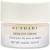 SUNDARI Neem Eye Cream, 0.5 Fl Oz, Lightweight Under Eye Cream, Reduces Puffiness, Dark Circles & Firms Delicate Skin, Nourishing and Soothing