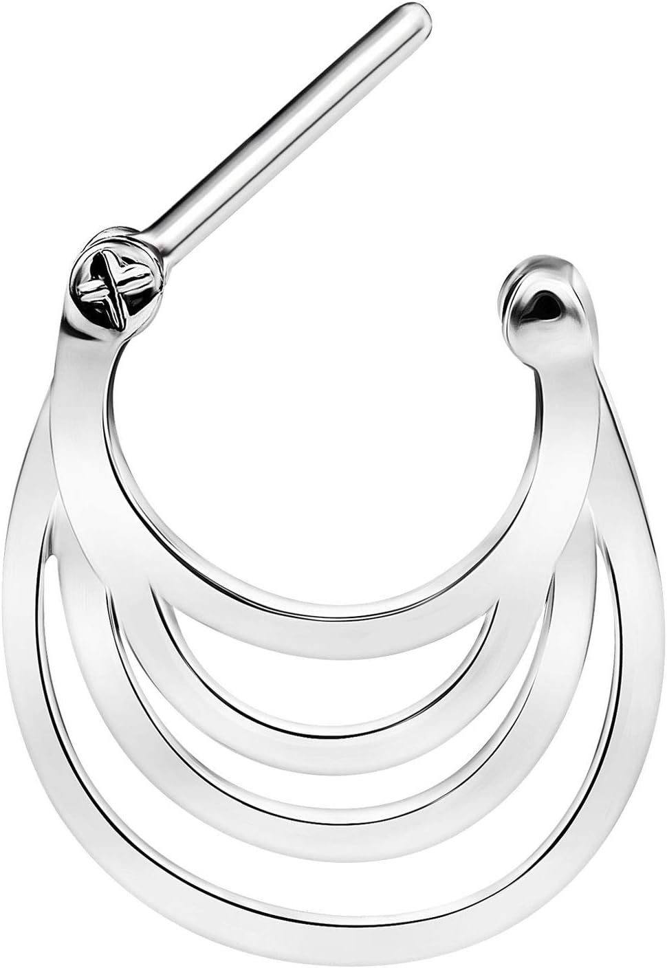 KJM FASHIONSurgical Steel Septum Tribal Clicker Hoop Helix Ring Bar 16 Gauge Cartilage Daith Tragus Earring Nose Piercing Jewellery 3632