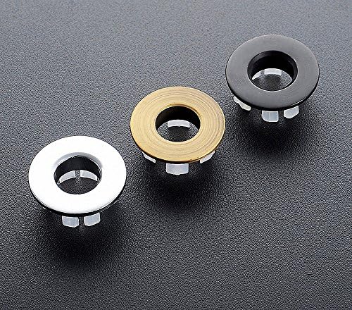 700Brass Overflow Hole Round Cover, Polished Gold