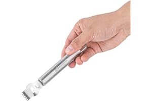 Met Lux Citrus Zester, 1 Multi-Purpose Channel Knife - Ergonomic Grip, Hanging Loop, Stainless Steel Lemon Peeler, Corrosion-