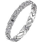 Jecanori Pure Copper Bracelets for Women,Ultra Magnetic Bracelets for Women with 3500 Gauss Magnets,Crystal Mother's Day Jewelry Gift, Sizing Tool