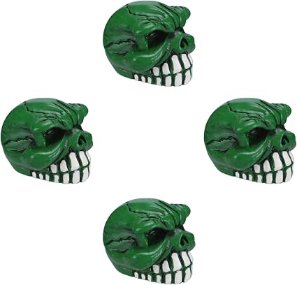 CLISPEED 1 Conjunto de Tampas de Válvula de Pneu de Motocicleta Em Forma de Cabeça de Caveira Válvulas de Pneu de Bicicleta Carro Pneu Roda Válvu