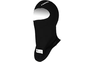 J-RACING® Racing Balaclava, Lightweight Aramid Knit, SFI 3.3 Certified, Flame Retardant, Stretch Fit & Breathable Head Sock for Auto Racing- Black