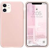 IceSword Compatible with iPhone 11 Case, Thin Liquid Silicone Case, Soft Silk Matte Pure, Gel Rubber Full Body, Cool Protective Shockproof Cover 6.1" iP11 - Pink Sand