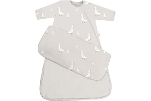 GUNAMUNA Unisex Baby Long-Sleeve Wearable Sleep Bag, 0.5 TOG, Soft Rayon, Easy Diaper Changes