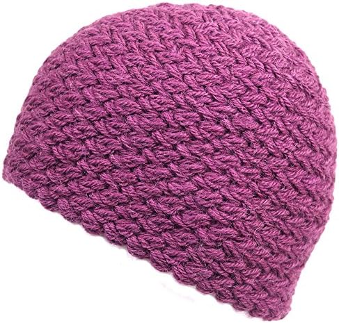 Alpaca Hat Braided Beanie Hand Made Fair Trade Bolivia Organic 100% Alpaca - Rose