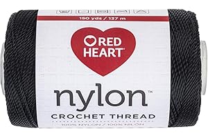 Red Heart 138.0019 Crochet Nylon 18 Black