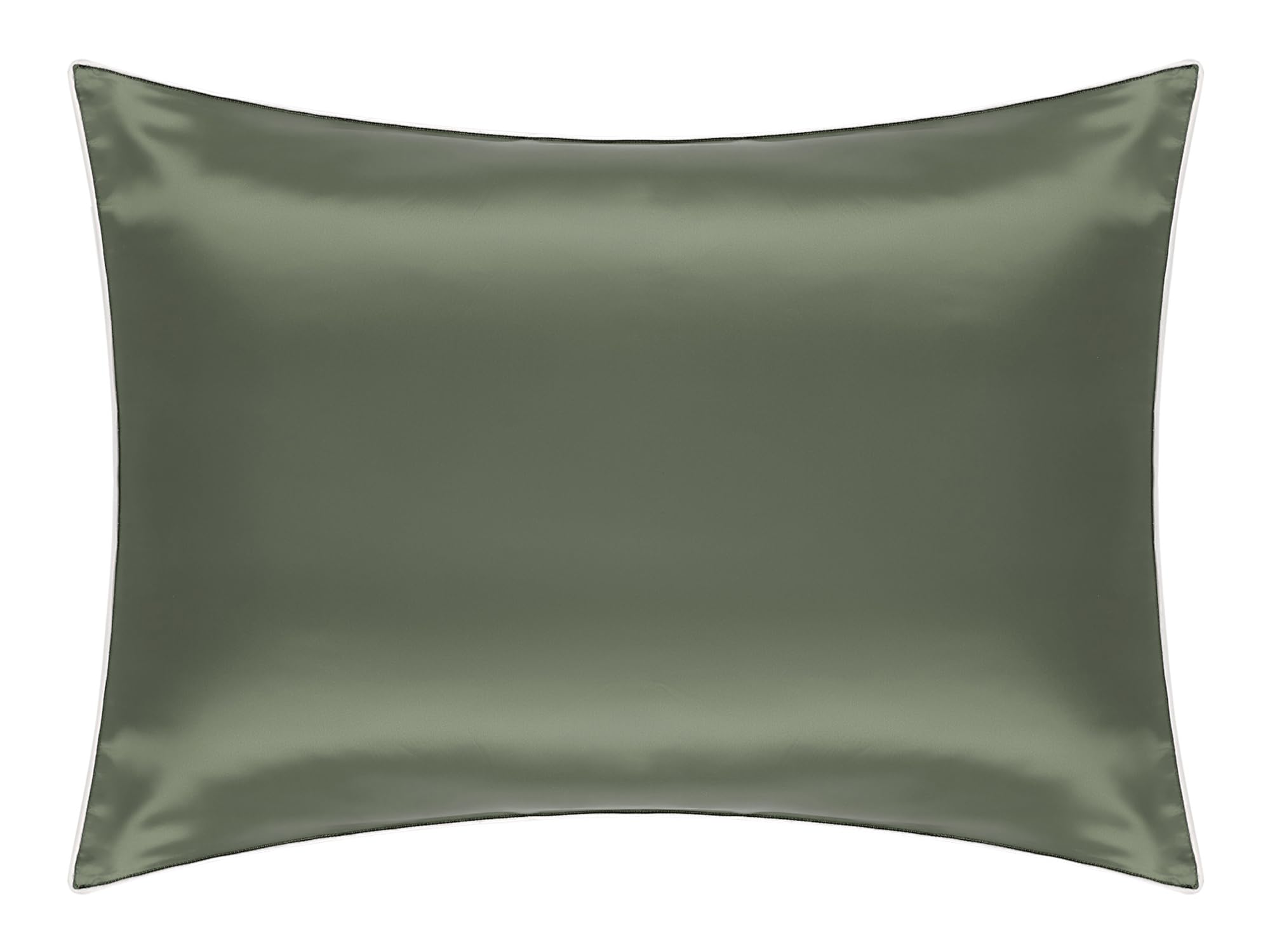 uxcell Silk Pillowcase for Hair and Skin Standard Set of 1 Soft and Smooth with Envelope Closure, Gifts for Mother Green Queen (51x76cm)