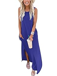 ANRABESS Women's Summer Casual Solid Sleeveless