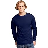 Hanes TAGLESS Long-Sleeve T-Shirt, Deep Navy, 2XL