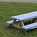 LAMINET Deluxe Picnic Table Covers - Set of 3 - Checkered Pattern - Blue