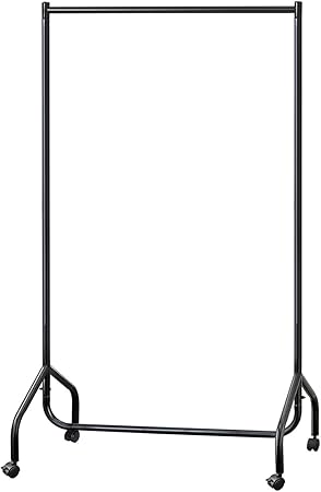 Tatkraft Basis Robusto Perchero de Burro con Ruedas Hasta Acero Negro