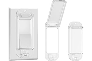 TERDEWE (Clear,2 Pack) Light Switch Cover Guard,Light Switch Plate,ChildProof Wall Switch Guard Keeps Lights or Switches from Being Accidentally Turned ON or Off, Rocker Style